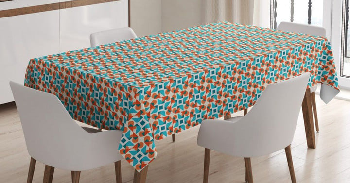 Rounded Triangle Square Printed Tablecloth Home Decor
