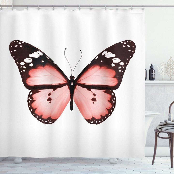 Butterfly Valentines Printed Shower Curtain Home Decor