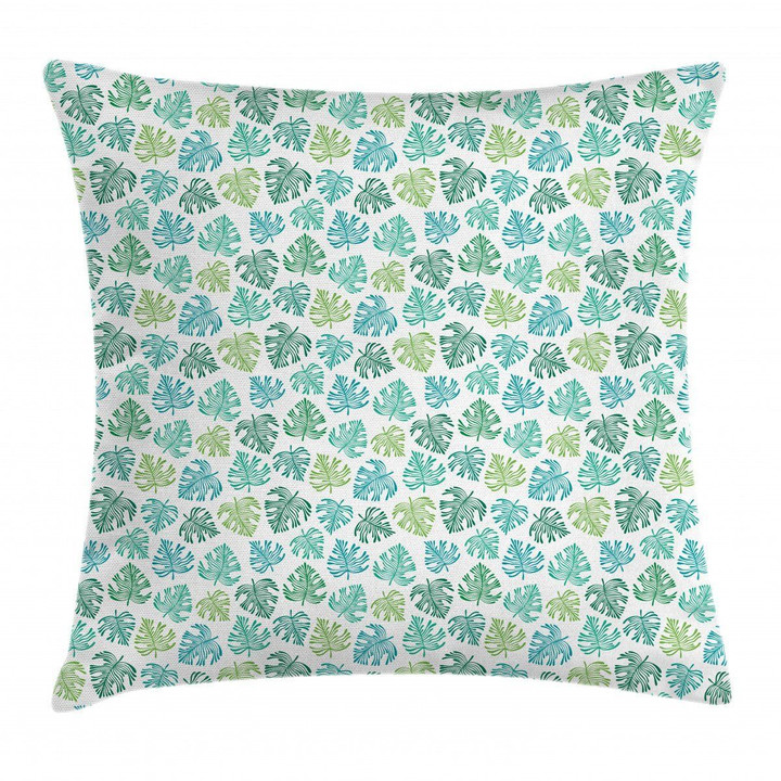 Exotic Theme Tropic Leaves Art Pattern Printed Cushion Cover