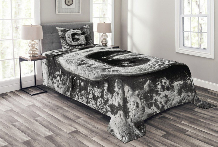 Capital Gothic Effect 3D Printed Bedspread Set
