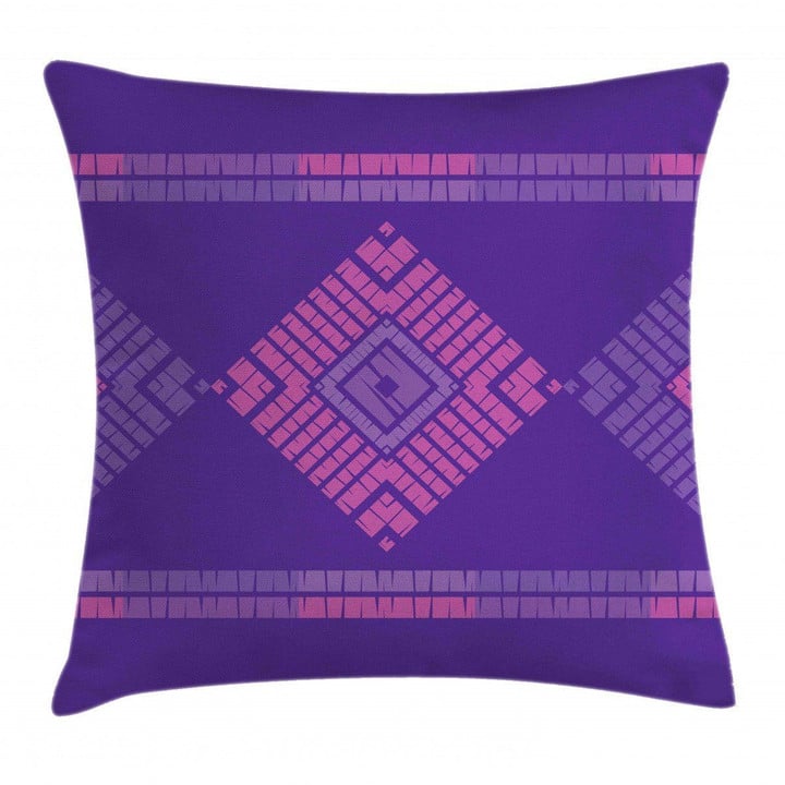 Tones Creative Squares Pattern Printed Cushion Cover
