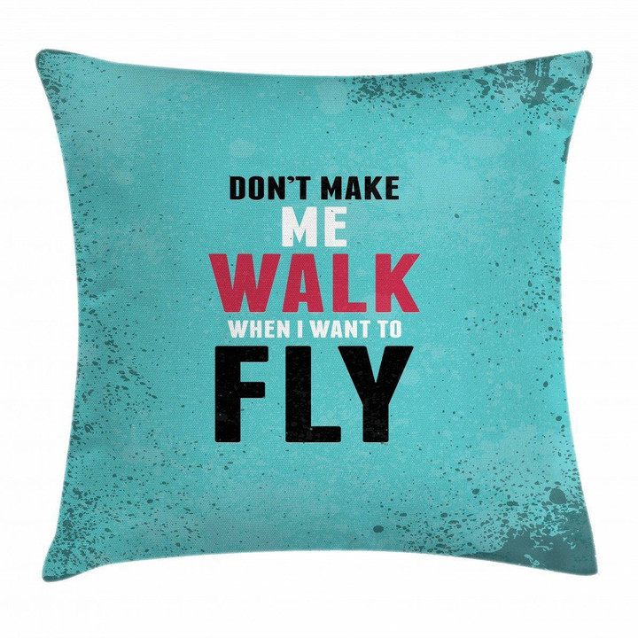 Grunge Vintage Want To Fly Pattern Cushion Cover