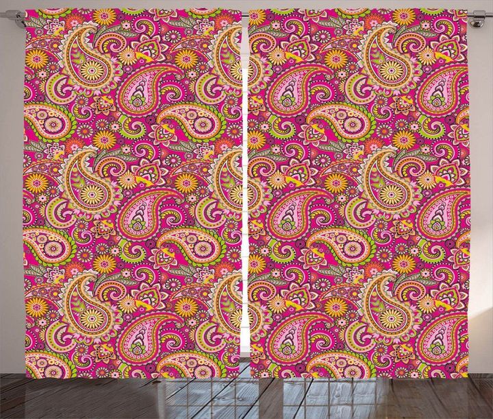 Vivid Flowers And Dots Special Pattern Window Curtain Home Decor