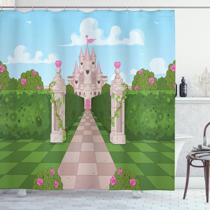 Ivy Covered Pillars Road Shower Curtain Shower Curtain