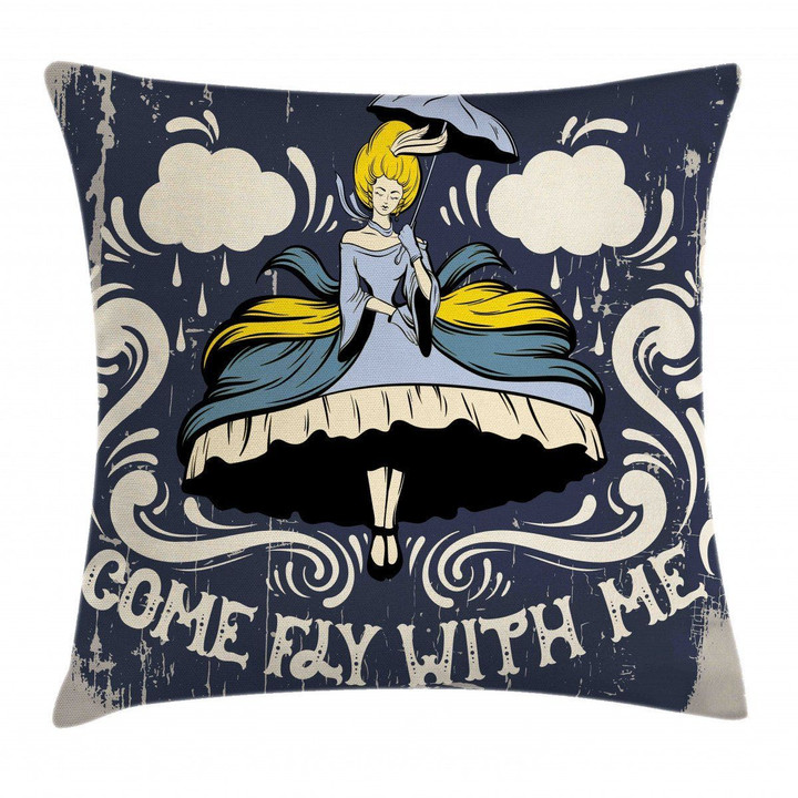 Abstract Come Fly With Me Printed Cushion Cover Home Decor