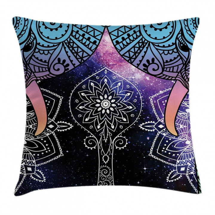 Space Galaxy With Milky Way Pattern Art Printed Cushion Cover