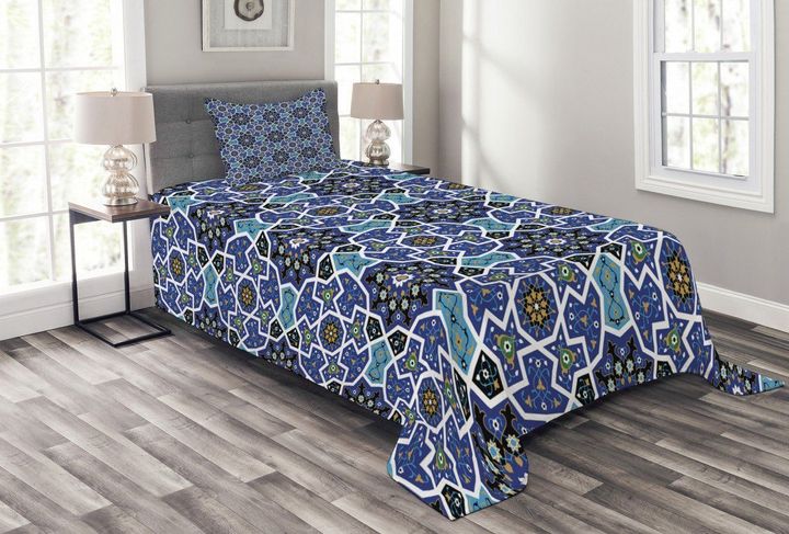 Persian Gypsy Design 3D Printed Bedspread Set