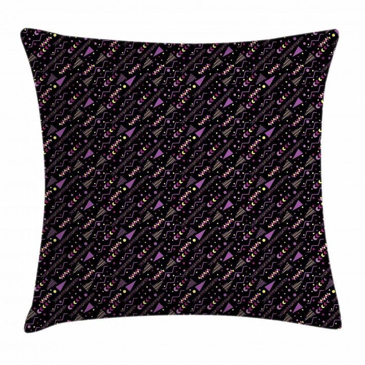 Geometrical Memphis Style Art Pattern Printed Cushion Cover