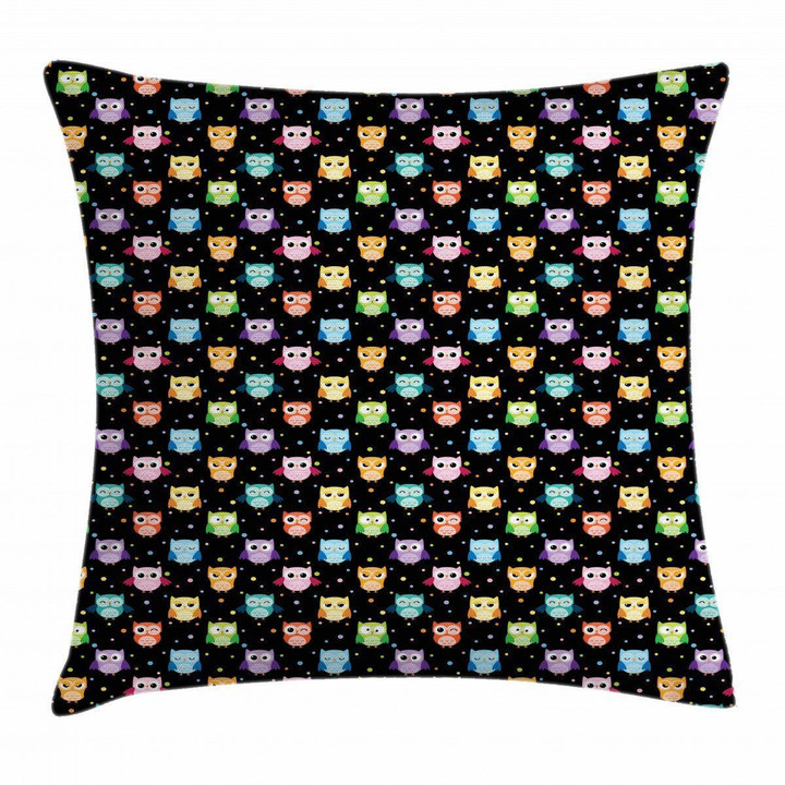 Funny Confused Serious Art Pattern Printed Cushion Cover