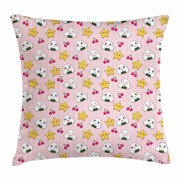 Japan Funny Food Pattern Printed Cushion Cover Home Decor