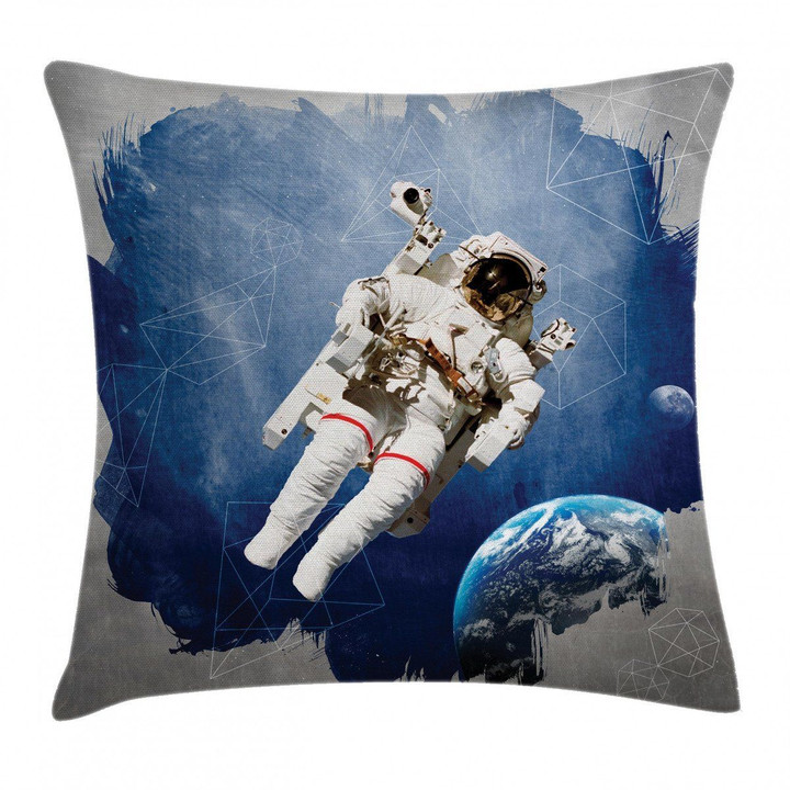 Planet Earth Art Outer Art Printed Cushion Cover