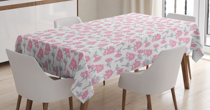 Tender Spring Flourish Printed Tablecloth Home Decor