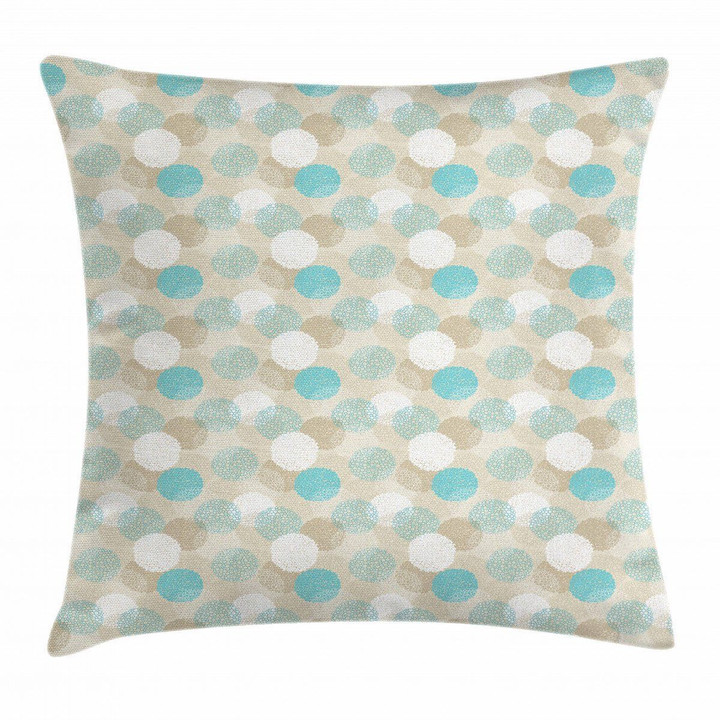 Dots And Circle Motifs Pattern Printed Cushion Cover