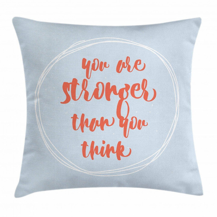 Geometric Circle Wise Words Art Pattern Printed Cushion Cover