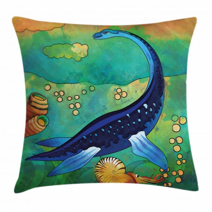 Sea Creature Under Sea Art Printed Cushion Cover