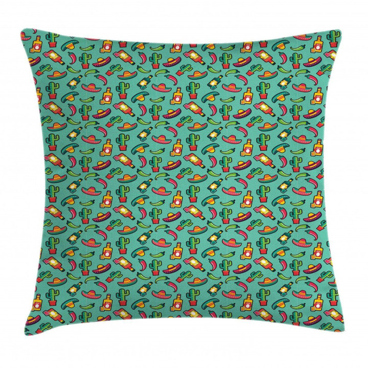 Colorful Mexican Pattern Cushion Cover Home Decor