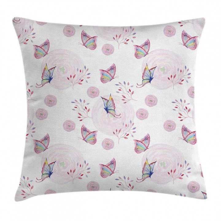 Butterfly Romantic Spring Retro Art Printed Cushion Cover