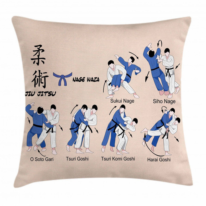 Defense Techniques Art Pattern Printed Cushion Cover