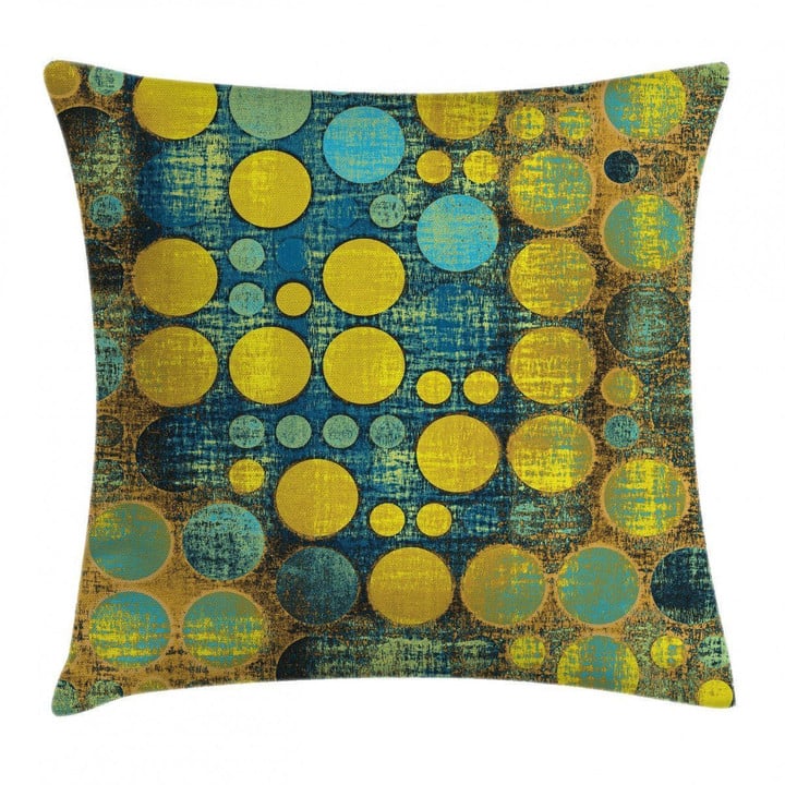Groovy Polka Dots 60s Art Pattern Printed Cushion Cover