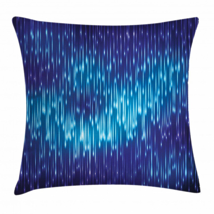 Cosmic Rain Effect Vivid Art Pattern Printed Cushion Cover