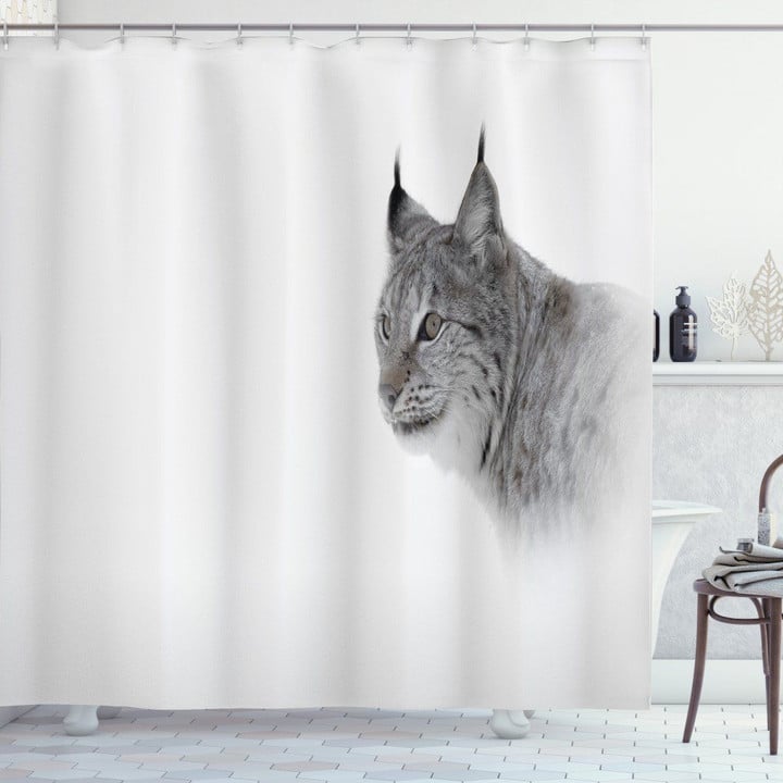 Wild Lynx Norway Printed Shower Curtain Home Decor