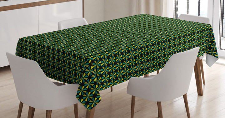 Triangular Geometric Star Printed Tablecloth Home Decor