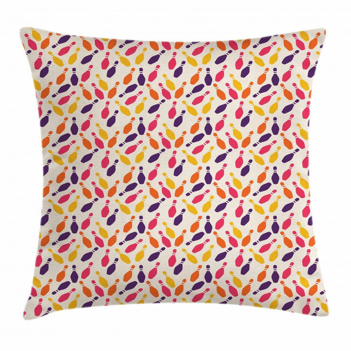 Vibrant Colored Pins Art Pattern Printed Cushion Cover