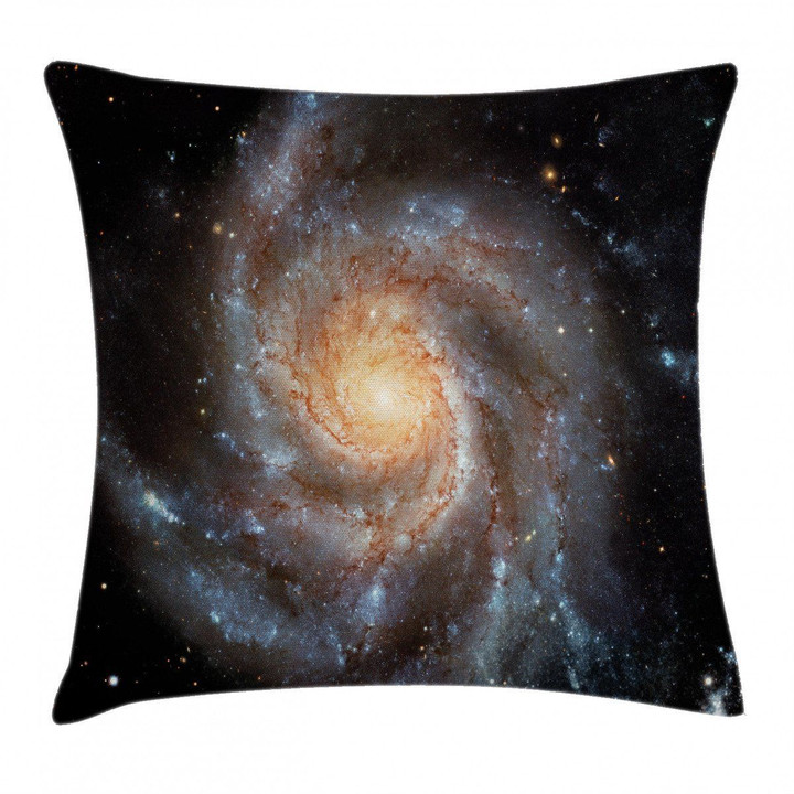 Star Disc In Huge Space Pattern Printed Cushion Cover