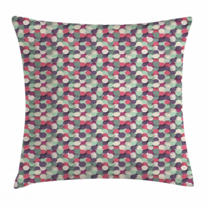 Pastel Color Brushstrokes Art Pattern Printed Cushion Cover