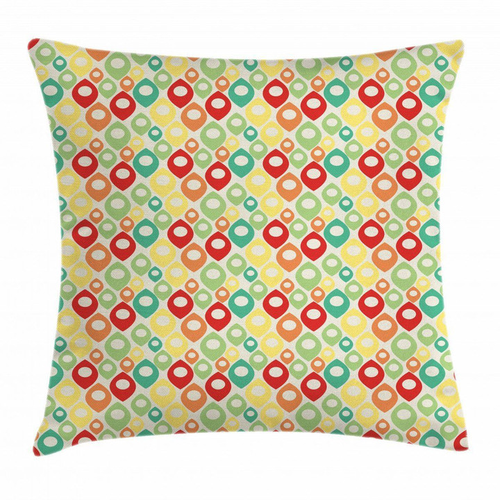 Colorful Shapes Print Art Pattern Printed Cushion Cover