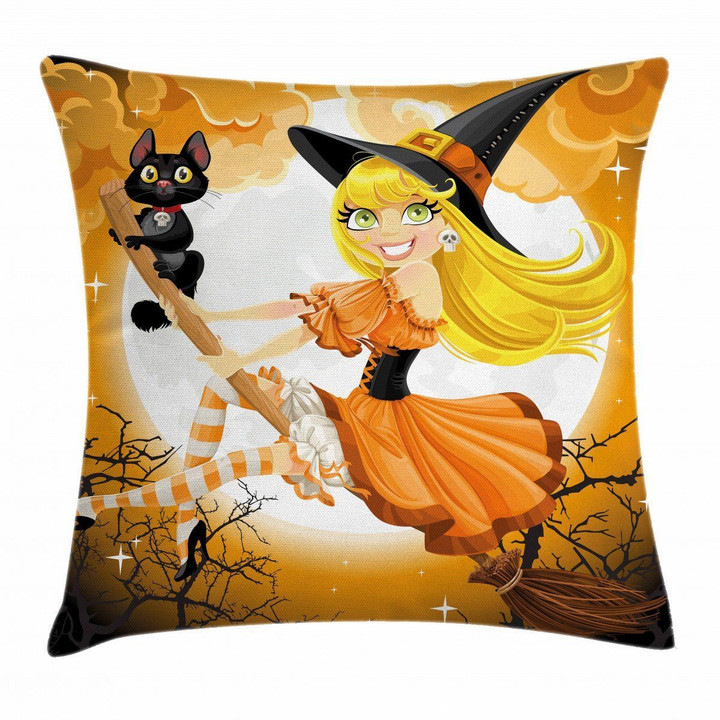 Witch Conceptual Colors Art Printed Cushion Cover