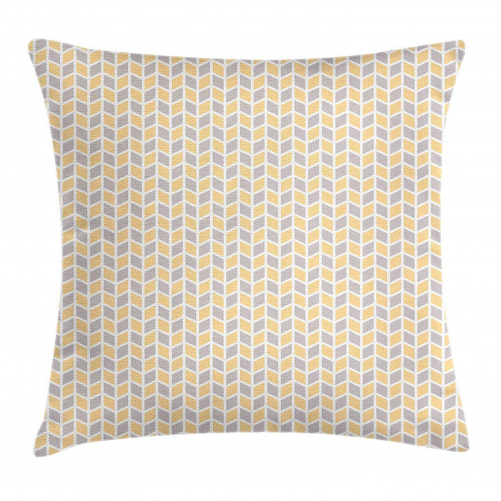 Soft Toned Zigzags Art Pattern Printed Cushion Cover