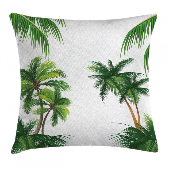 Coconut Palm Tree Plants Art Printed Cushion Cover