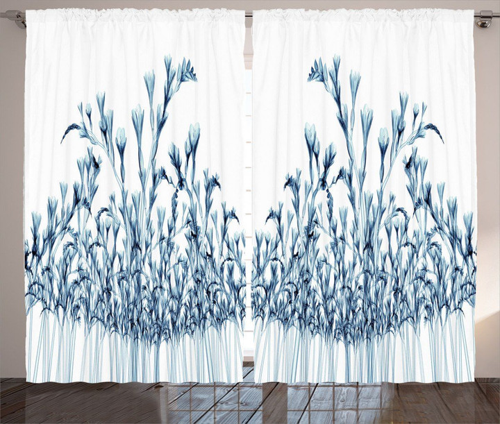 X-ray Floral Nature Pattern Window Curtain Home Decor