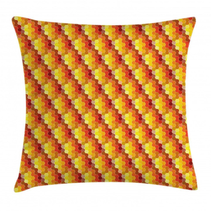 Creative Warm Toned Motif Art Printed Cushion Cover