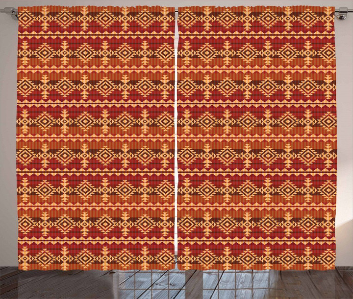 Aztec Culture Ornament Pattern Window Curtain Home Decor