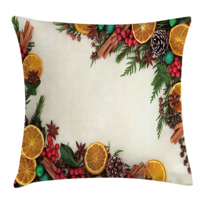 Natural Winter Spread Pattern Printed Cushion Cover