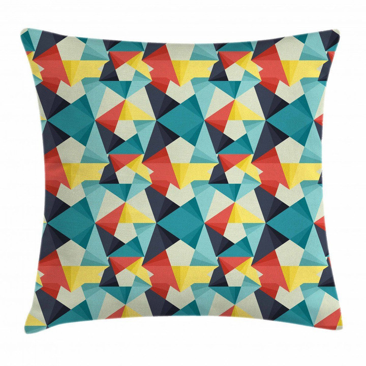 Colorful Fractal Colorful Pattern Printed Cushion Cover