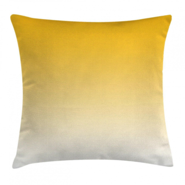 Summer Beach Lovers Yellow Background Printed Cushion Cover