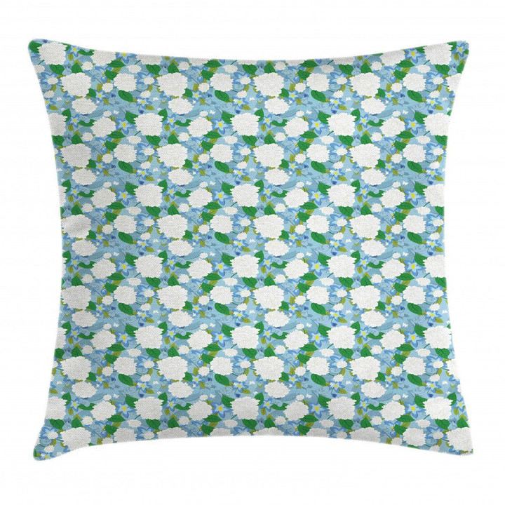 Refreshing Flowers And Birds Art Pattern Printed Cushion Cover