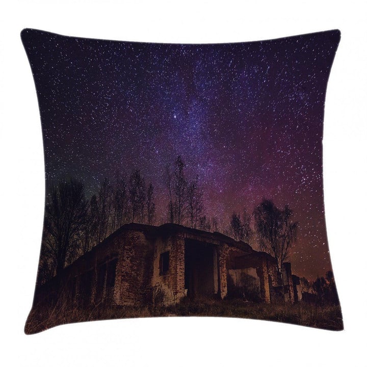 Sky Cosmos Galaxy Stars Art Printed Cushion Cover