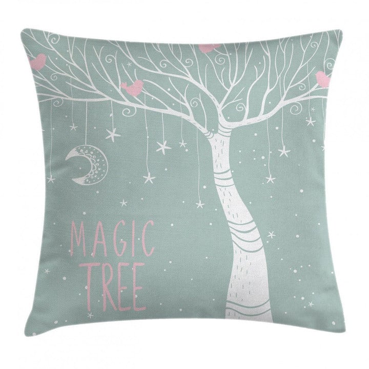 Stars Moon Pastel Colored Art Pattern Printed Cushion Cover