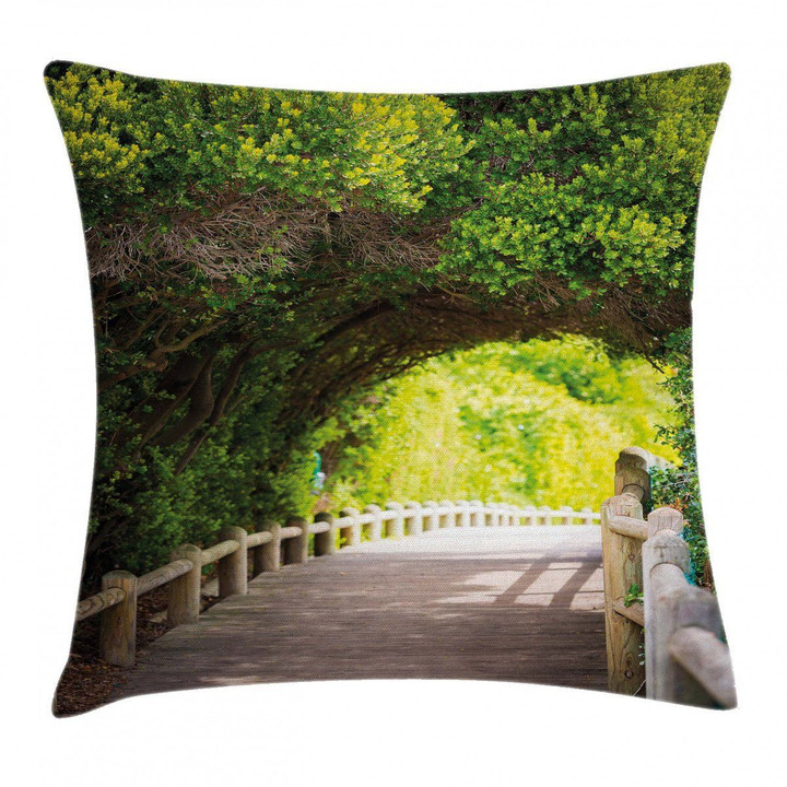 Nature Boardwalk Archway Art Printed Cushion Cover