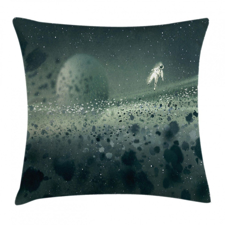 Moon Astronaut Printed Cushion Cover Home Decor