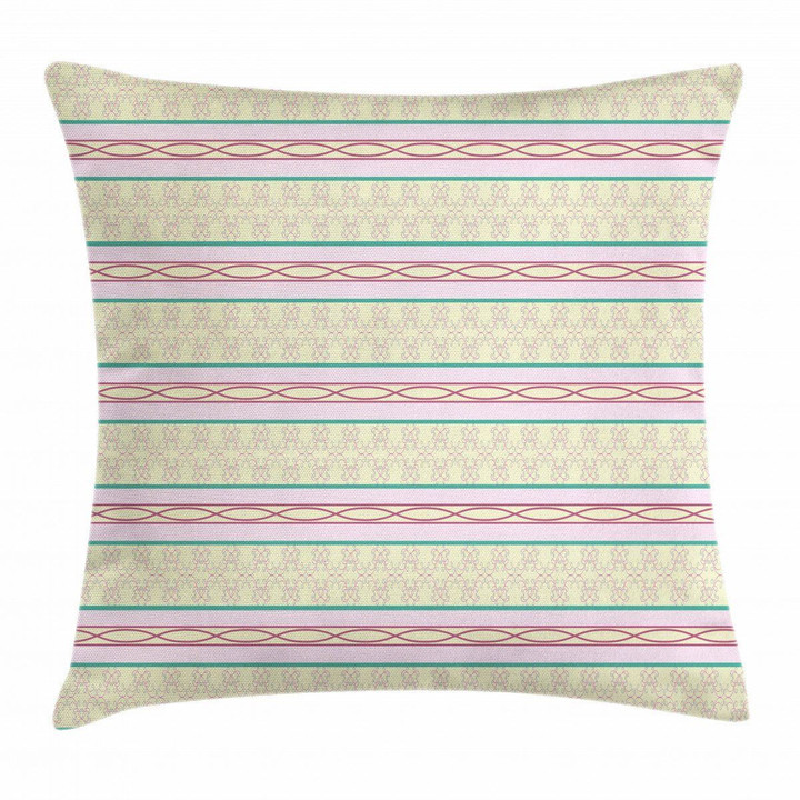 Curlicues Lines Colorful Pattern Printed Cushion Cover