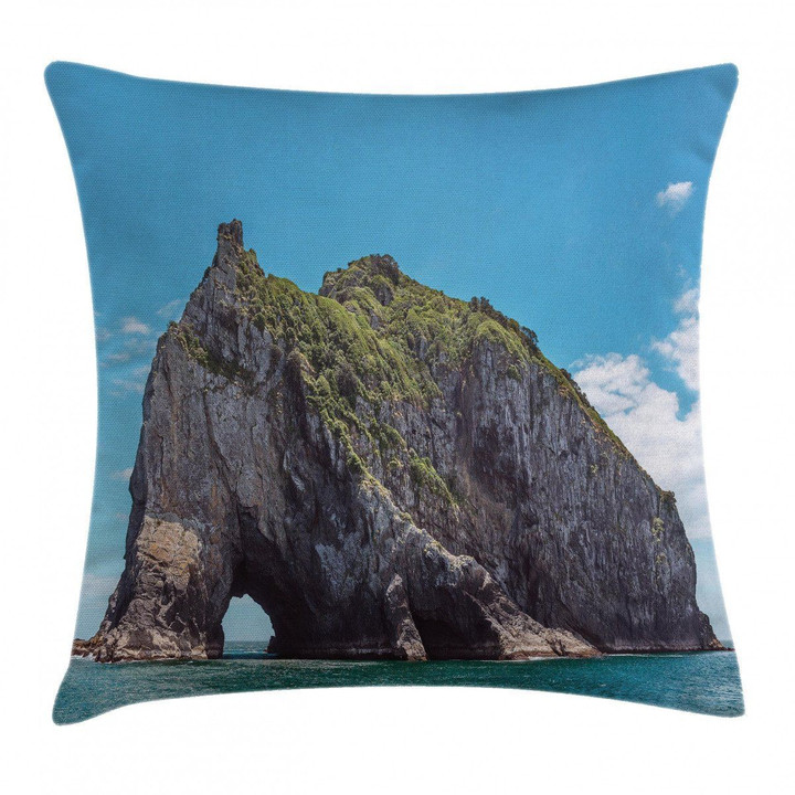 Elephant Shape Rock Bay Art Printed Cushion Cover