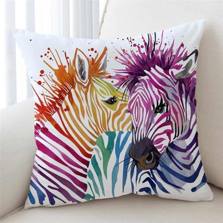 Watercolor Zebras Cushion Cover