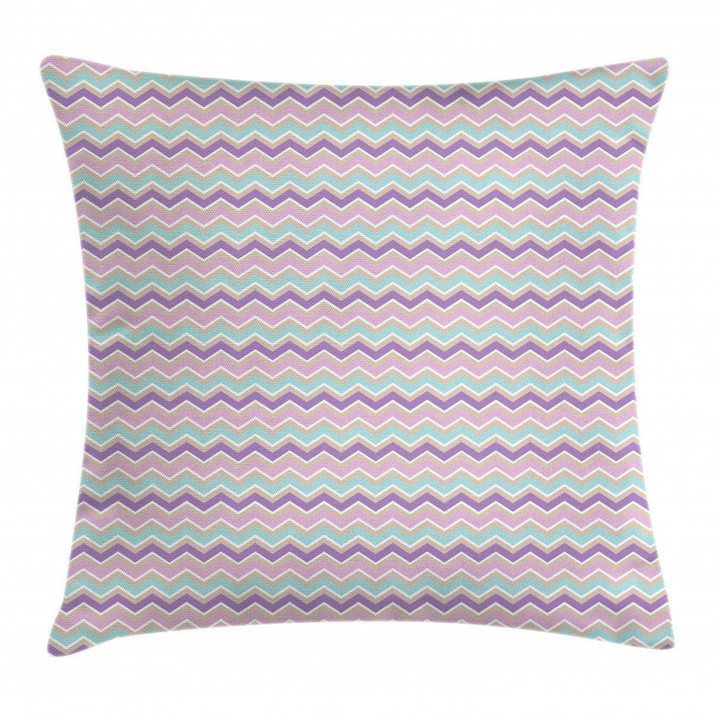 Pastel Tones Zigzags Cushion Cover Home Decor