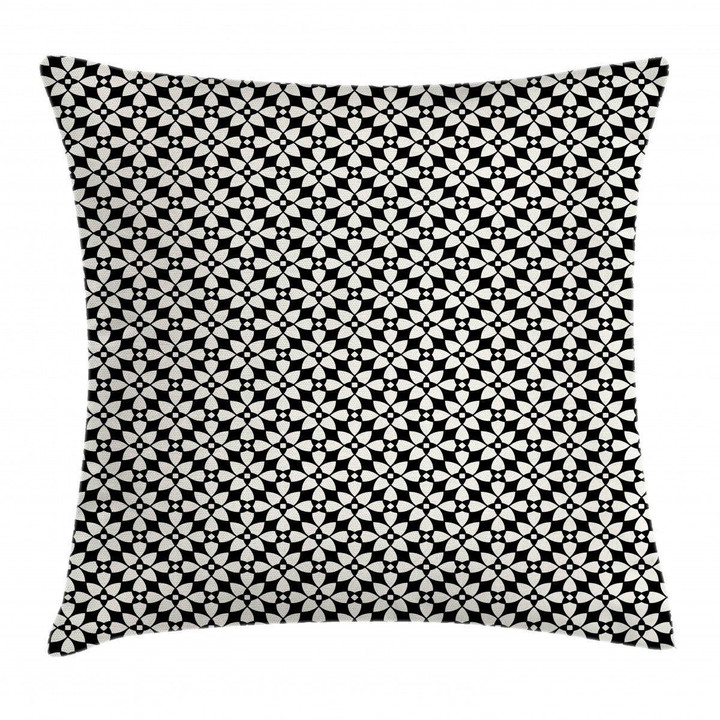 Black And White Deco Feels Art Pattern Printed Cushion Cover