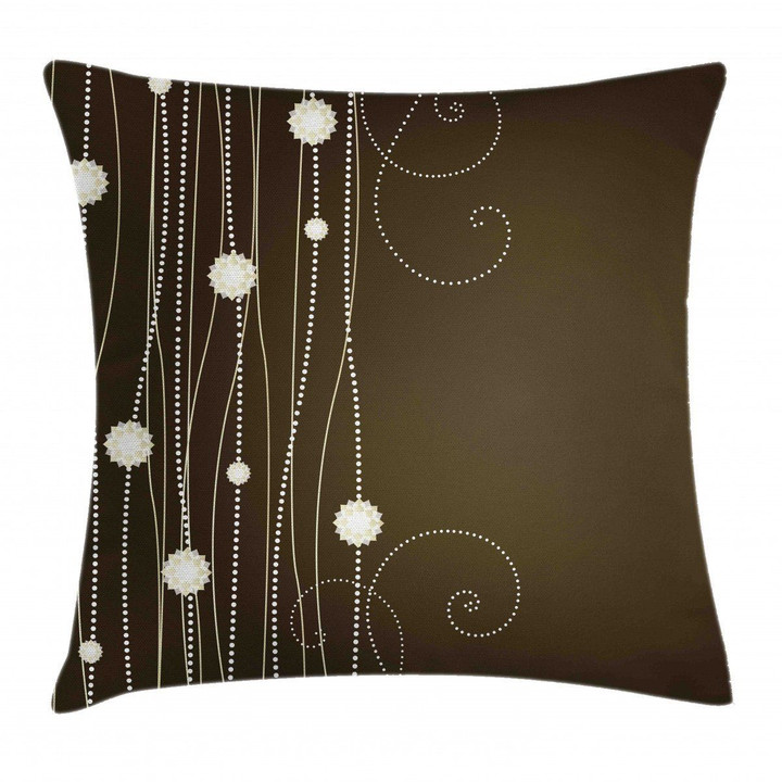 Dotted Lines Vintage Art Pattern Printed Cushion Cover